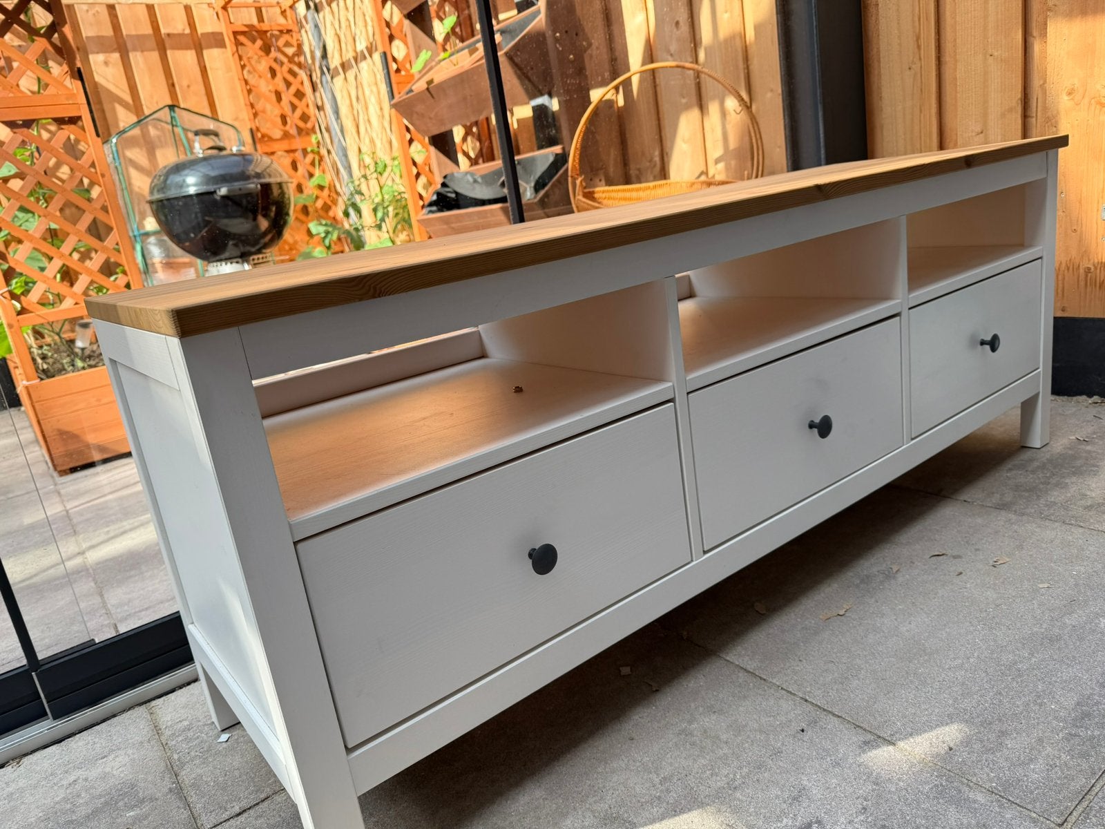 Hemnes TV bench, Ophalen, 75 cm of meer, Overige materialen, 50 tot 100 cm