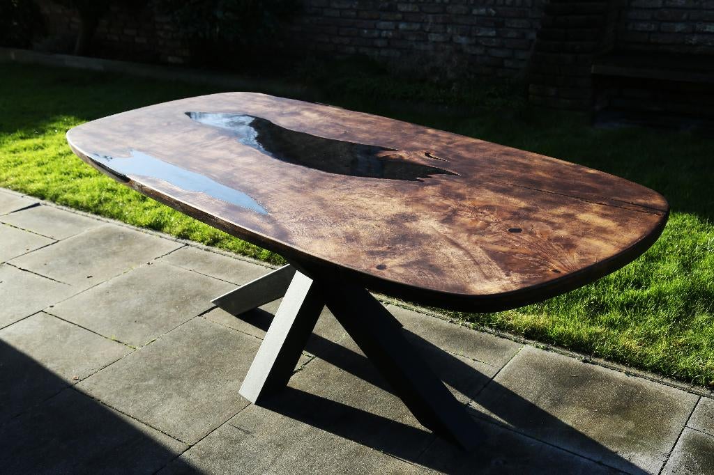 keukentafel, 50 tot 100 cm, Vijf personen of meer, Ovaal, Ophalen