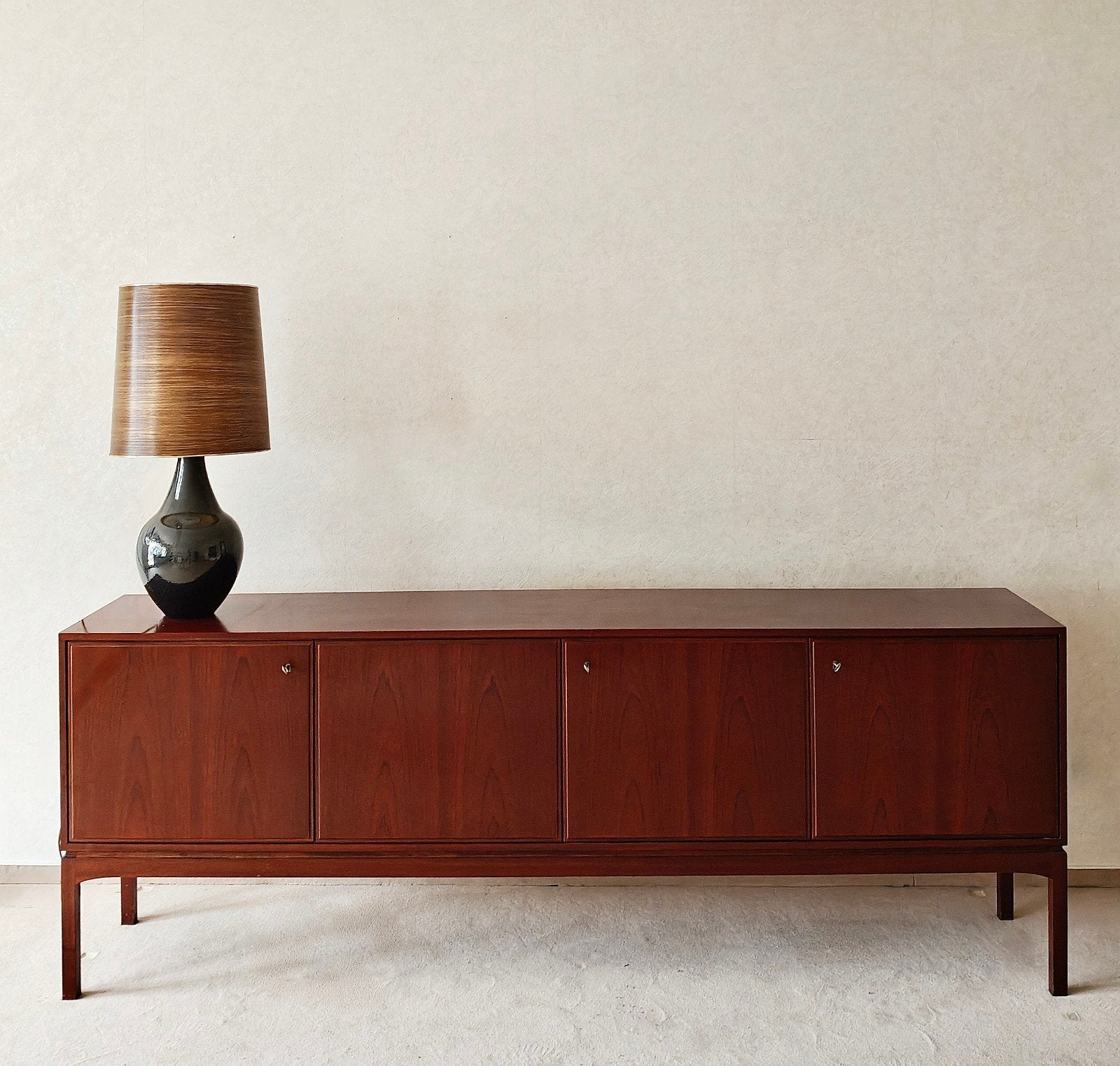 Vintage dressoir pallissander, Vintage, Zo goed als nieuw, 200 cm of meer, Minder dan 100 cm