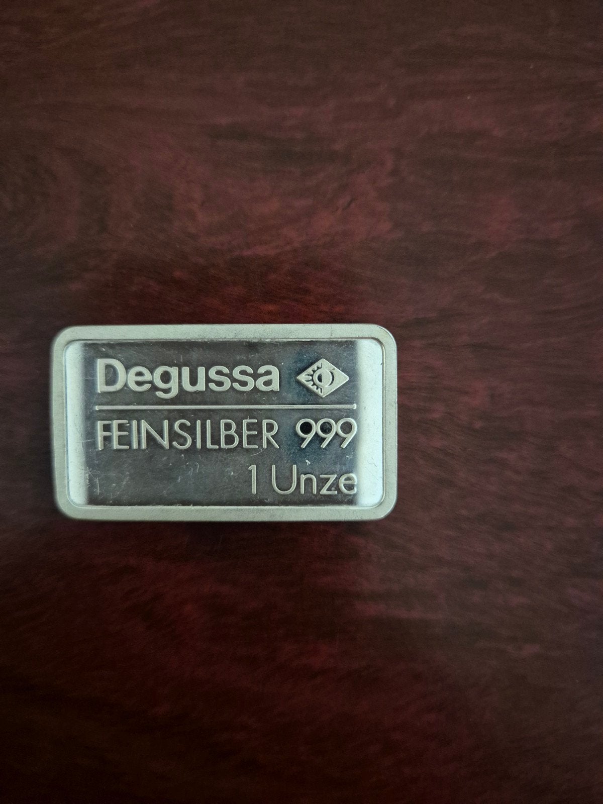 0.999 zilverbaar ounce Degussa Frankfurt Paulskirche, Ophalen of Verzenden, Zilver