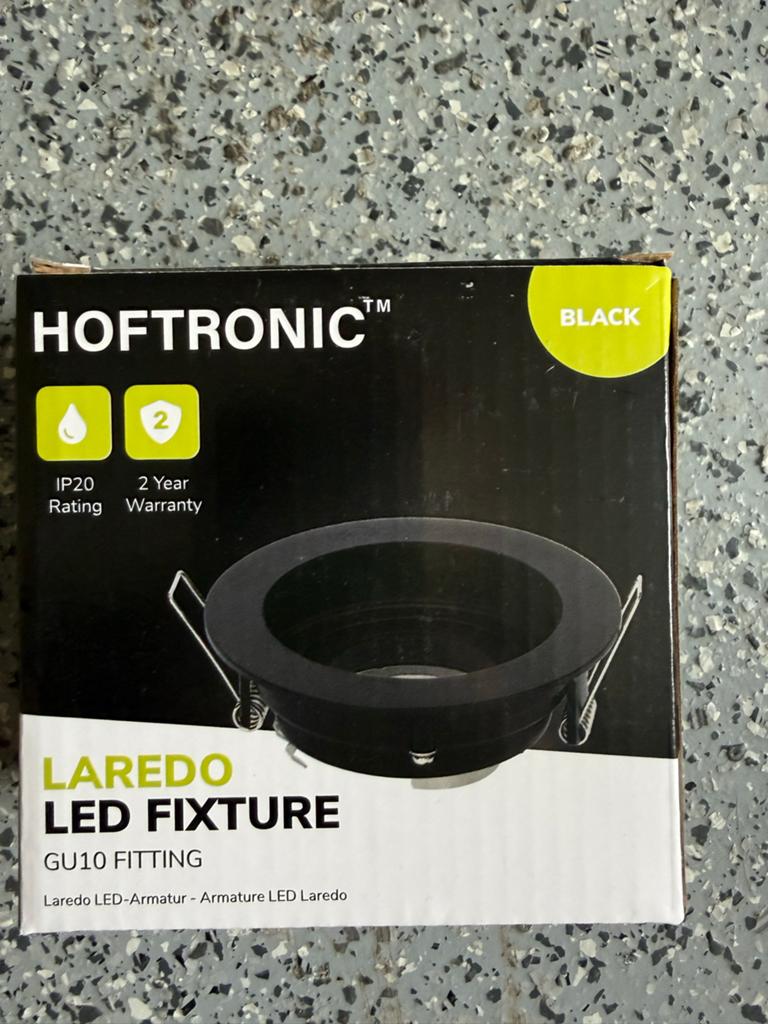 HofTronic Laredo LED Inbouwspot GU10 Zwart Dimbare LED Spot, Ophalen of Verzenden, Nieuw, Led-lamp