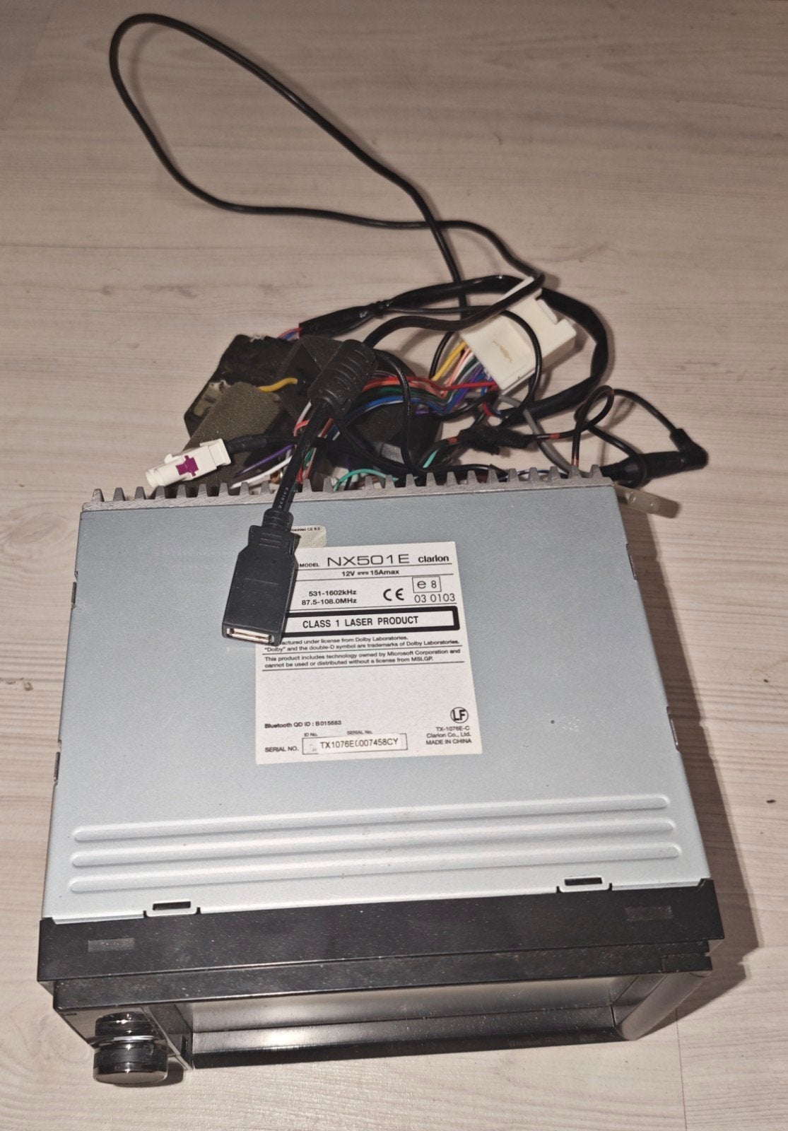 Clarion NX501E 2-DIN Navigatie & Multimedia(Werking onbeknd, Ophalen of Verzenden, Gebruikt