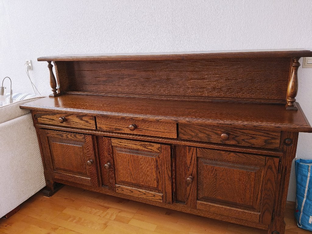 eiken dressoir, Ophalen, Gebruikt, 100 tot 150 cm, 100 tot 150 cm