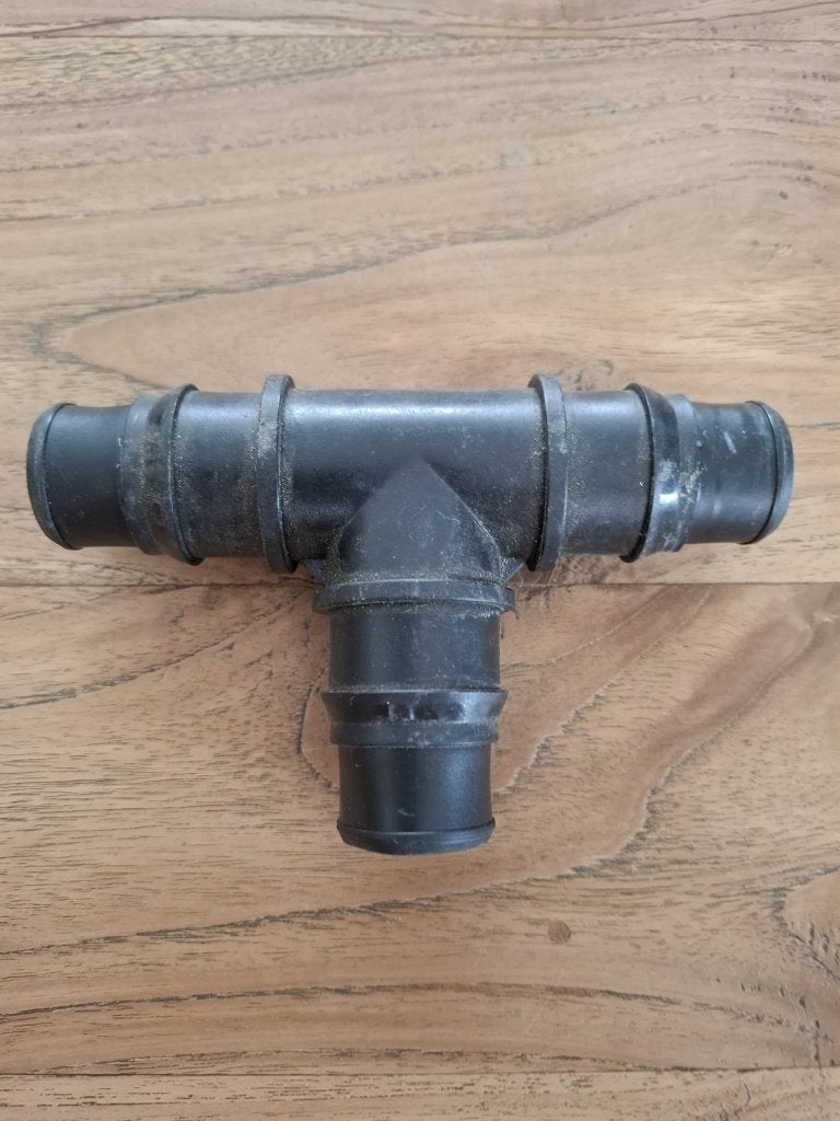 T- koppelstuk Pvc Voor 32 en 40 mm slang, Doe-het-zelf en Verbouw, Buizen en Afvoer, Pvc, Overige typen, Zo goed als nieuw, Minder dan 2 meter