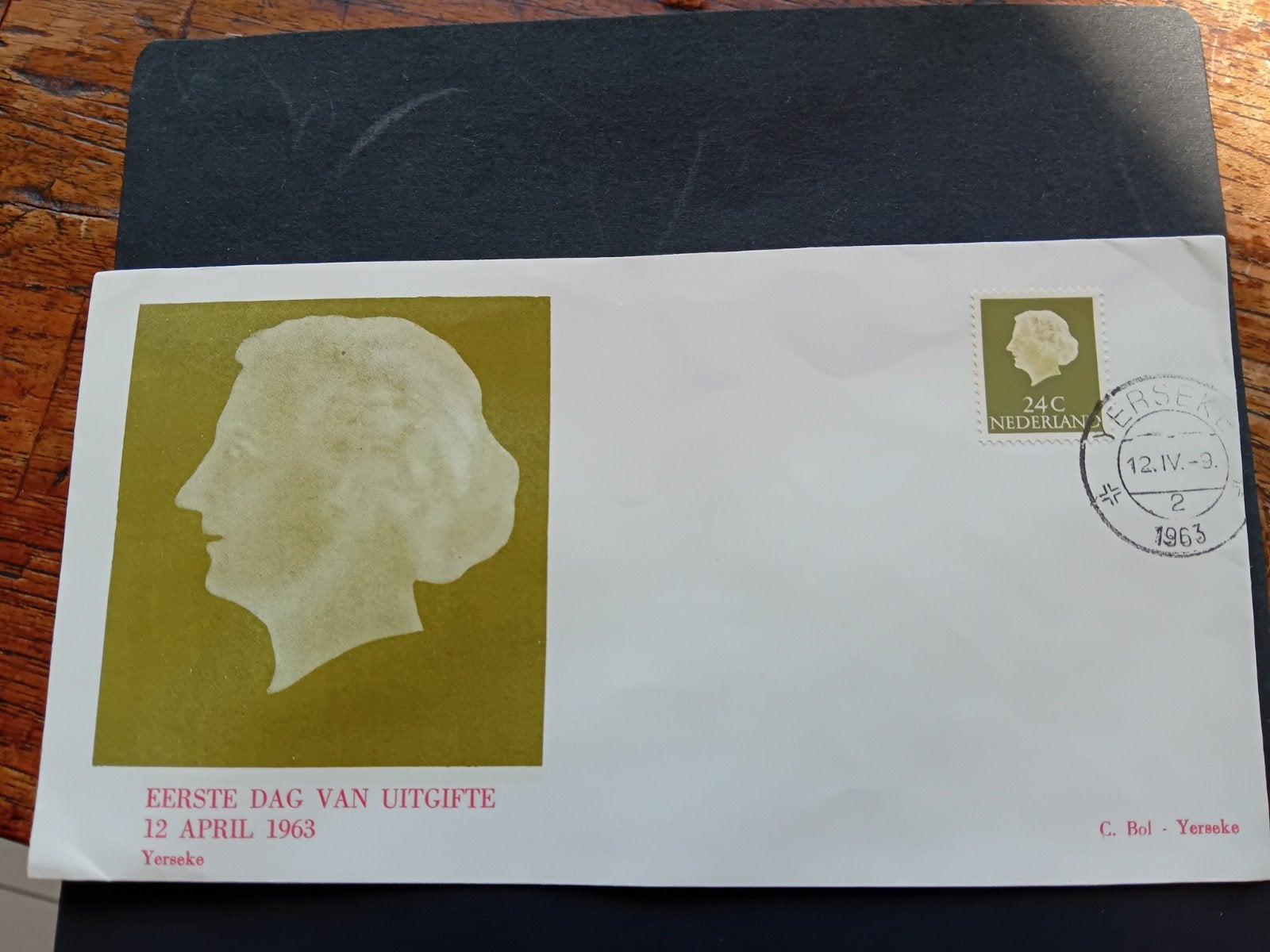 Eerste Dag van Uitgifte 1963 - Koningin Juliana postzegel, Ophalen of Verzenden, Nederland