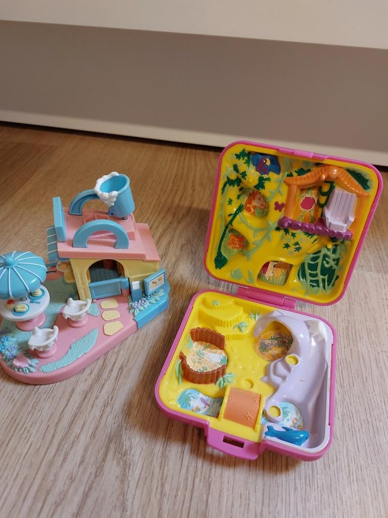 Polly pocket cafe + dierentuin, Ophalen of Verzenden, Poppenhuis