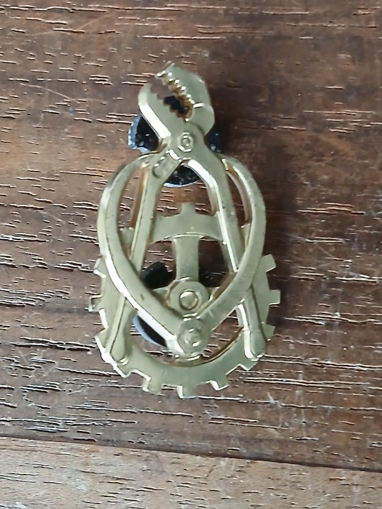 (Kraag)embleem regiment technische troepen, Ophalen of Verzenden, Landmacht, Nederland, Embleem of Badge