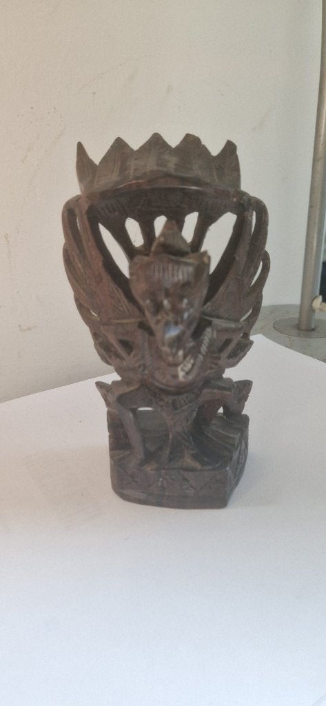 Oude handgesneden Balinese Garuda  Indonesië 15 cm, Houtsnijwerk, Minder dan 20 cm, Brutalistisch, Ophalen of Verzenden