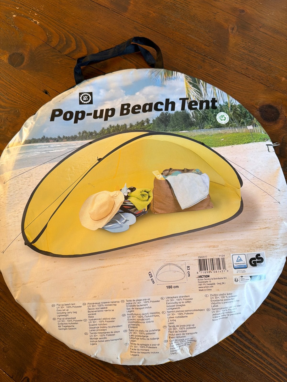 Nieuwe Pop-up Strandtent - Ongebruikt, Caravans en Kamperen, Ophalen of Verzenden, Nieuw, Tot en met 2