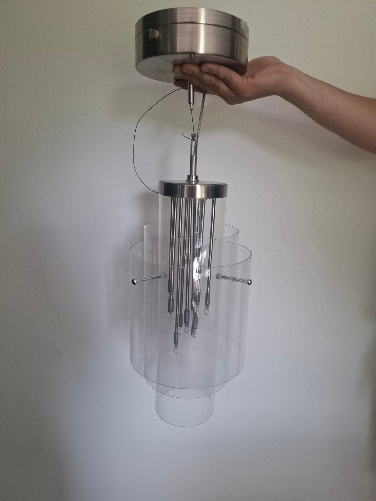 Kroonluchter ikea hanglamp Stöllet perpex, Huis en Inrichting, Ophalen, G4