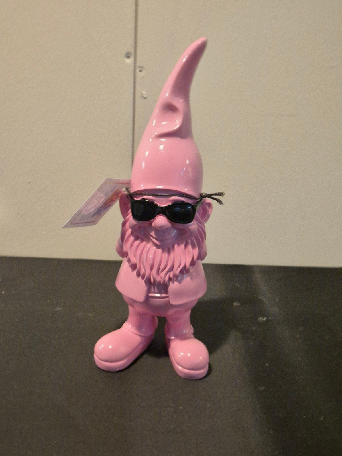 Roze Kabouter met Zonnebril - 28cm Polyester Puntmuts, -, -, Nieuw, Ophalen of Verzenden