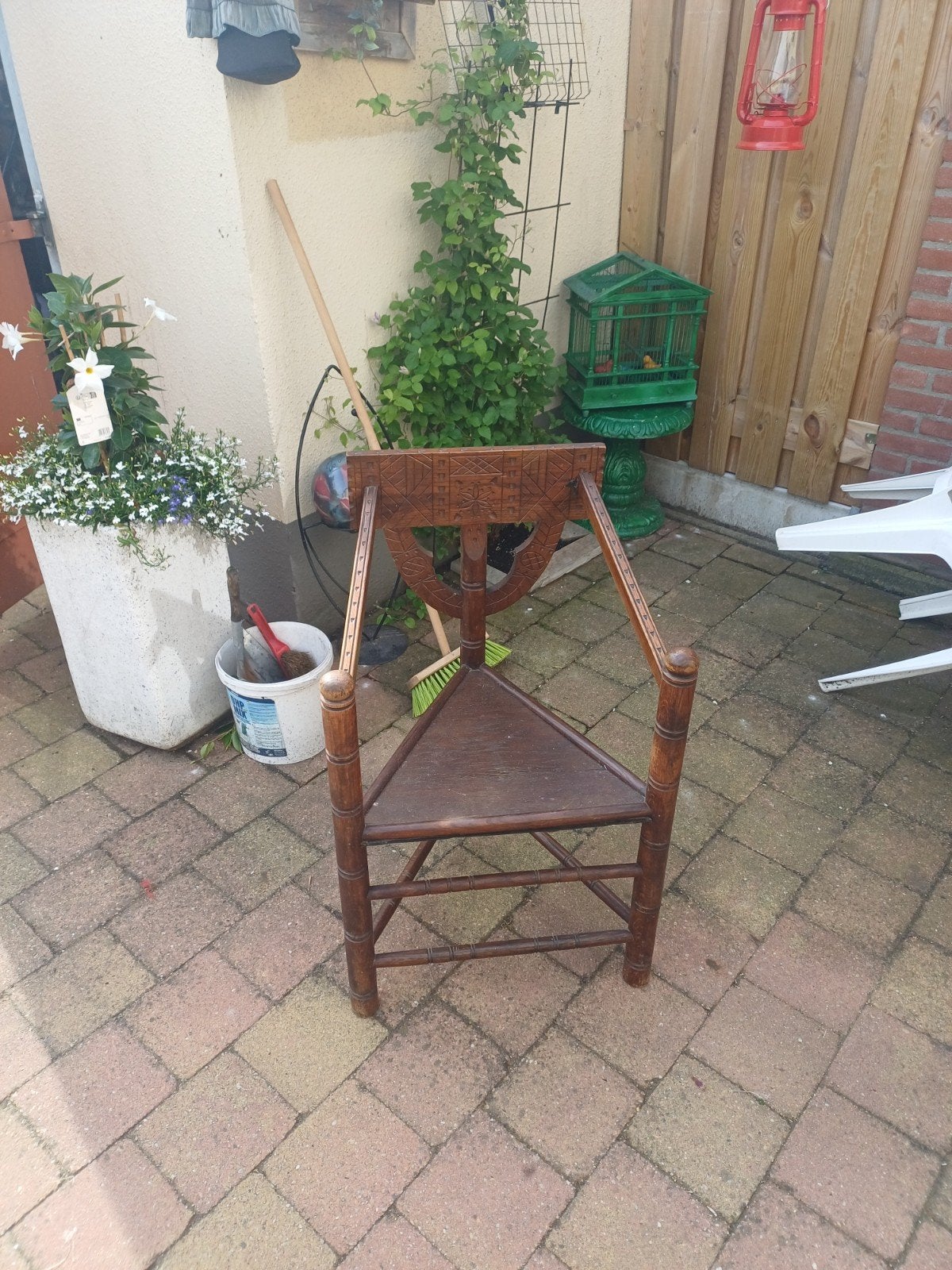Unieke vonst  monk,stoel chair uit Zweden jaar 1920, Ophalen of Verzenden