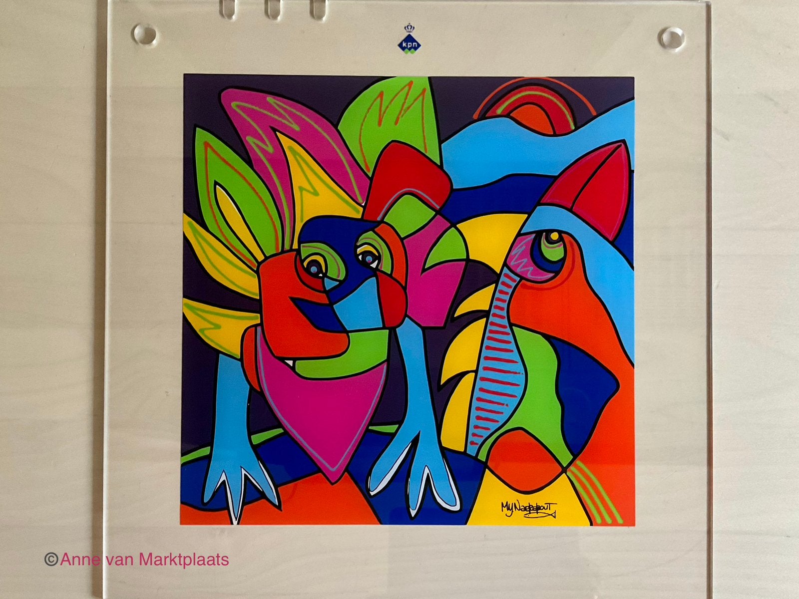 D’art van Marianne Y. Naerebout dartbord + kunst ineen NIEUW, Antiek en Kunst, Ophalen of Verzenden