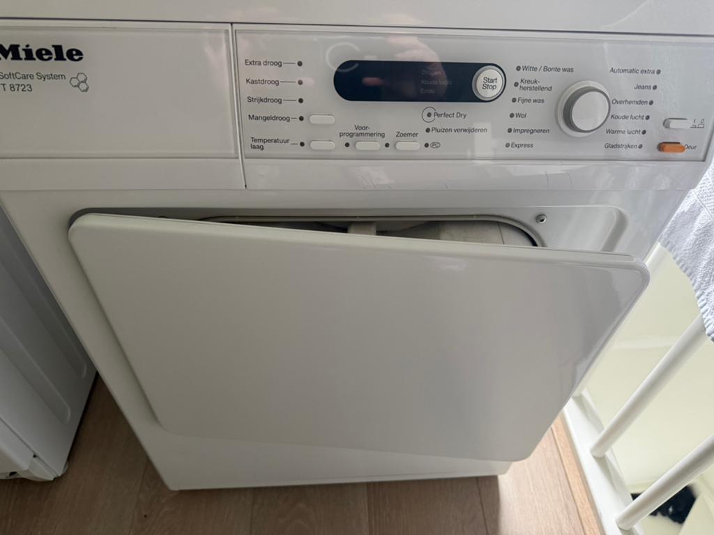Miele droger t8723, Witgoed en Apparatuur, Ophalen, 6 tot 8 kg, Gebruikt, Luchtafvoer