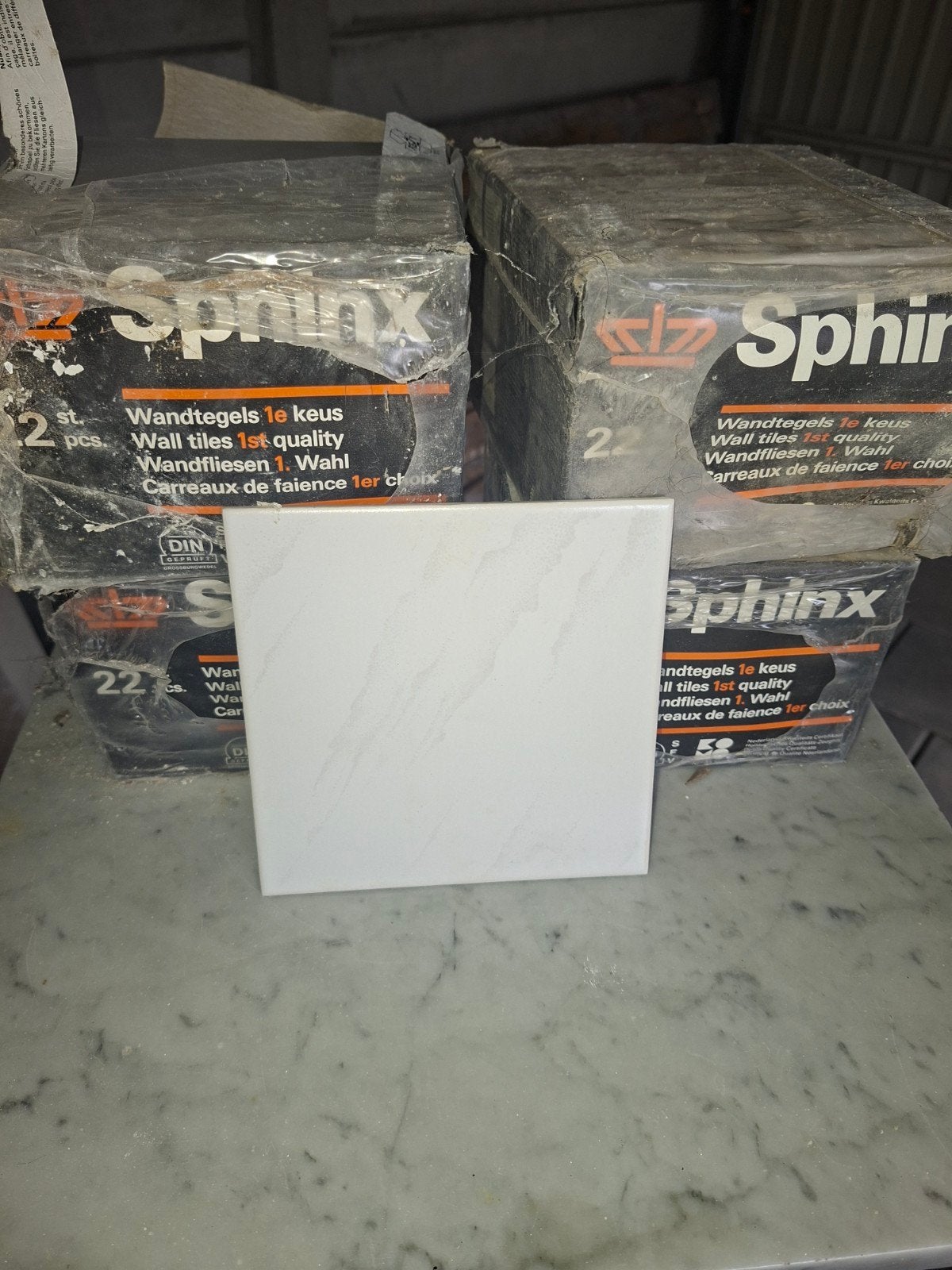 Witte Sphinx wandtegels 15x15 cm - 1e keus, Ophalen, Nieuw, Minder dan 20 cm, Minder dan 20 cm