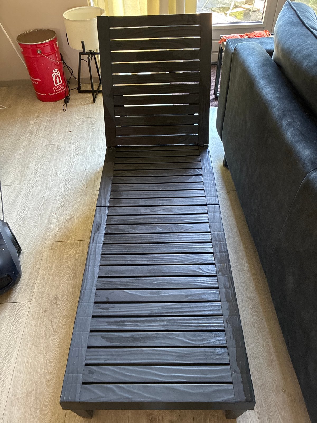 Ligbed Zwart, Ophalen, Gebruikt, Kunststof, Verstelbaar