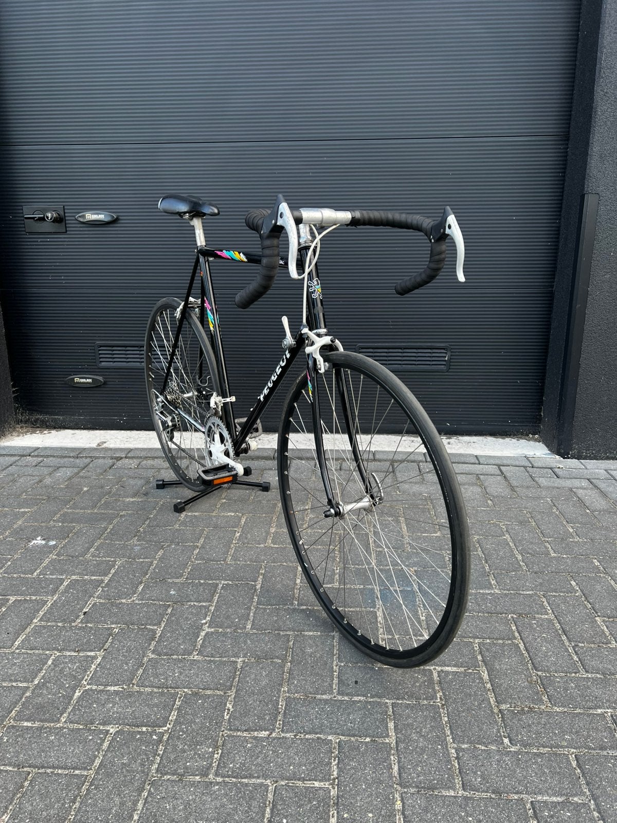 Topstaat peugeot mont blanc zwart vintage racefiets retro, Overige merken, 28 inch, Staal, Velgrem