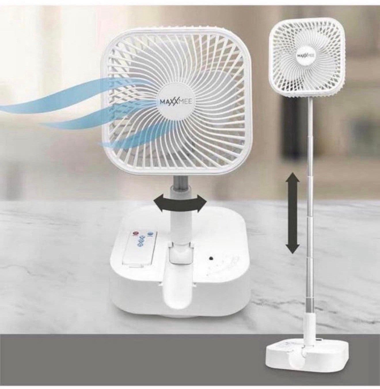 NIEUW accu tafelventilator verstelbaar + afstandsbediening, P, P, P, Nieuw