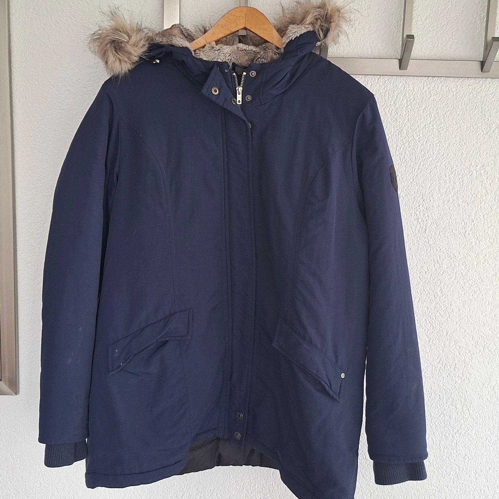 Cecil Dames Winterjas met Capuchon - Donkerblauw, Maat XXL, Kleding | Dames, Blauw, Maat 46/48 (XL) of groter, Ophalen of Verzenden