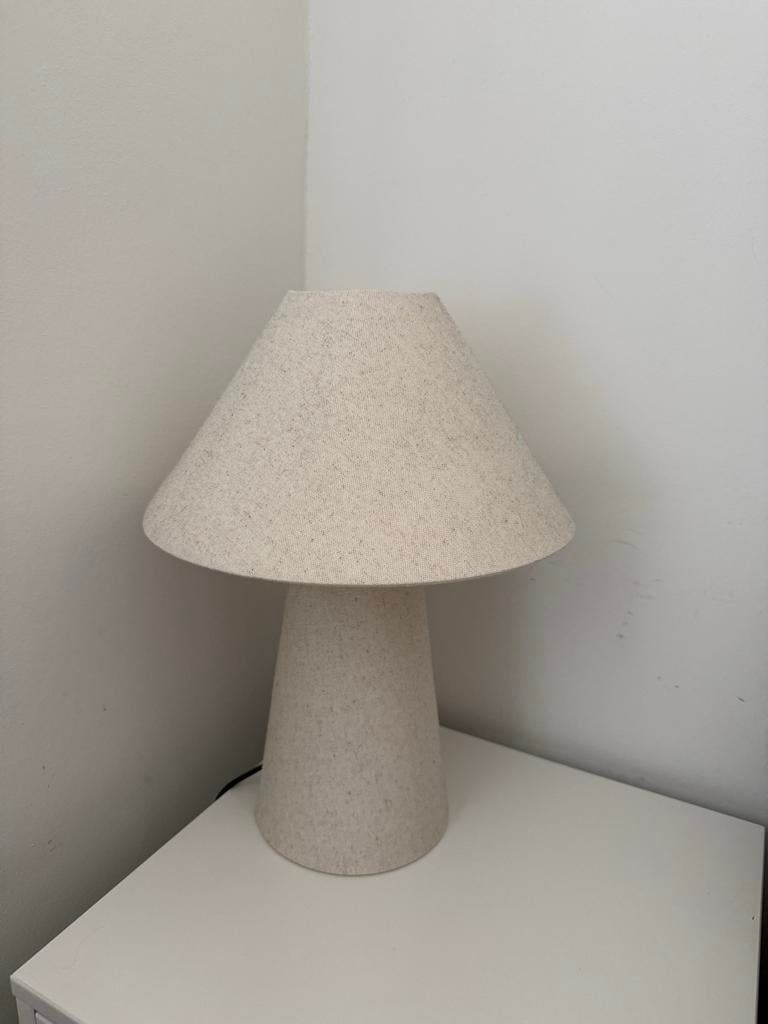 Beige tafellamp, Huis en Inrichting, Ophalen of Verzenden, Zo goed als nieuw, Stof, Minder dan 50 cm
