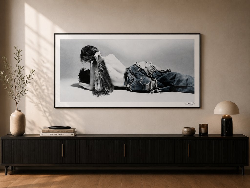 Kunst in lijst - Embrace van Bertram Bahner, Huis en Inrichting, Ophalen, Overige typen, 125 cm of meer, Zo goed als nieuw