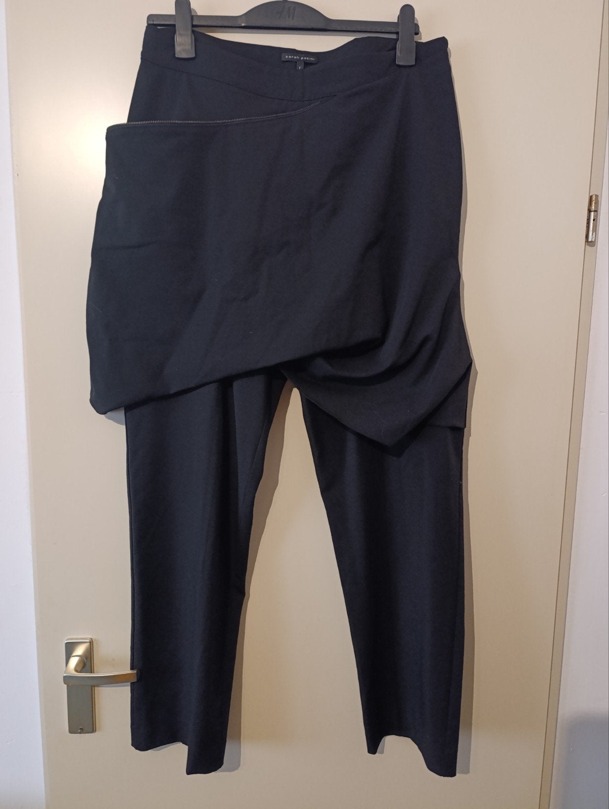 Sarah Pacini zwarte wollen broek T3 maat 42, Verzenden, Sarah Pacini, Zwart, Maat 42/44 (L)