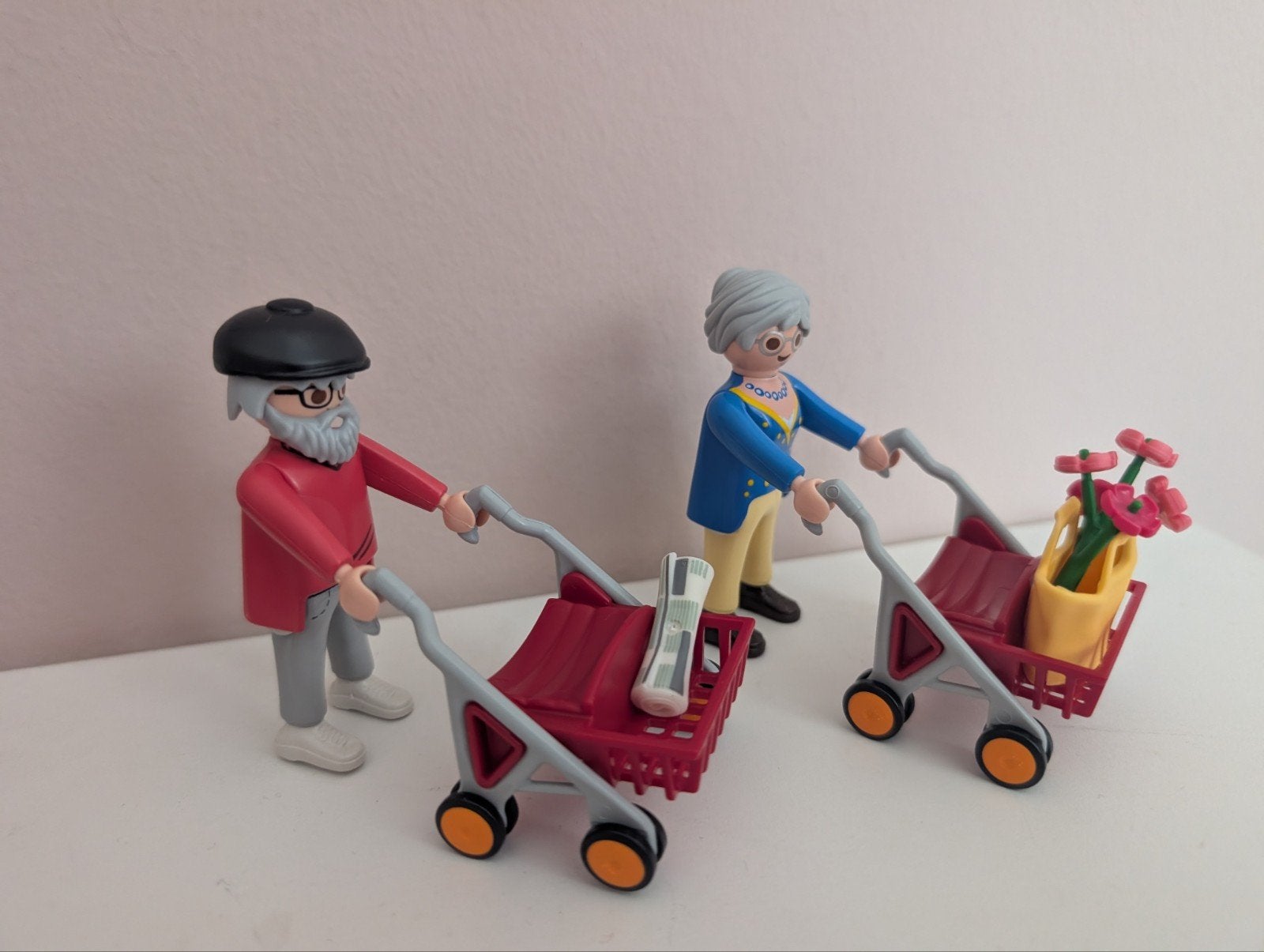 Playmobil opa en oma met rollator, Ophalen of Verzenden, Nieuw, Complete set, Figuren