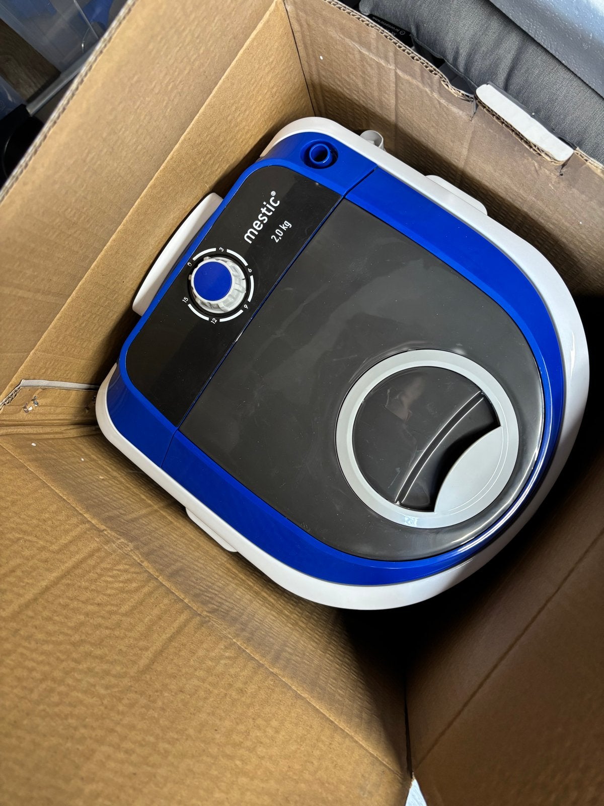 Mestic Camping Wasmachine MW-100 - Compact en Draagbaar, Minder dan 1200 toeren, Minder dan 85 cm, Minder dan 4 kg, Bovenlader