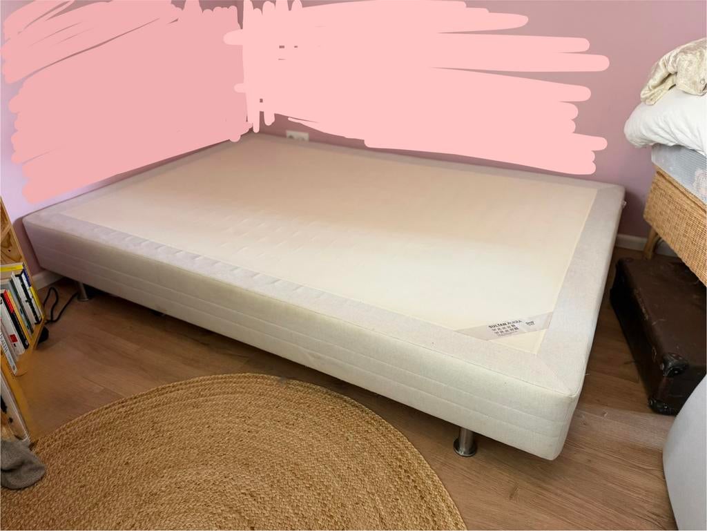 IKEA Sultan Akur boxspring 140x200, Huis en Inrichting, Slaapkamer | Boxsprings, Ophalen, Gebruikt, Tweepersoons, 140 cm