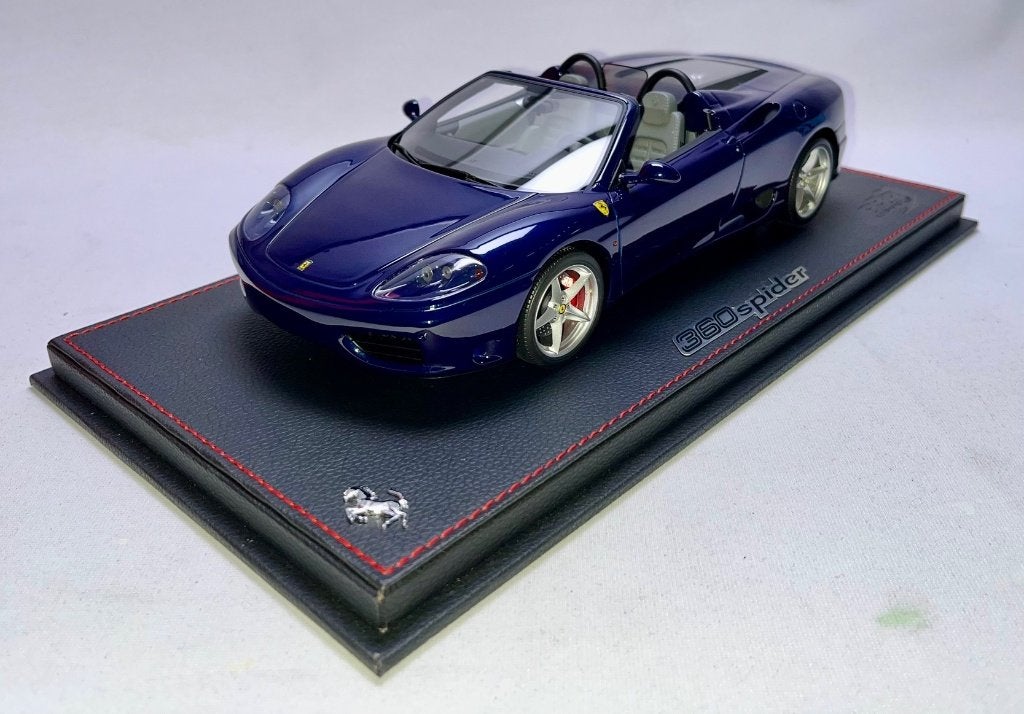 Ferrari 360 Modena Spider Blauw 1:18 P18233D van BBR, Ophalen of Verzenden, Nieuw, Auto, Overige merken