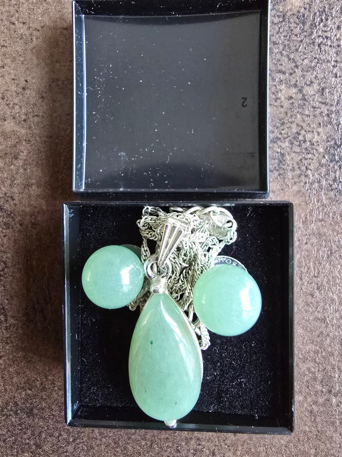 Prachtige Vintage LBVYR Sieradenset – Mintgroene Stenen, Ophalen of Verzenden