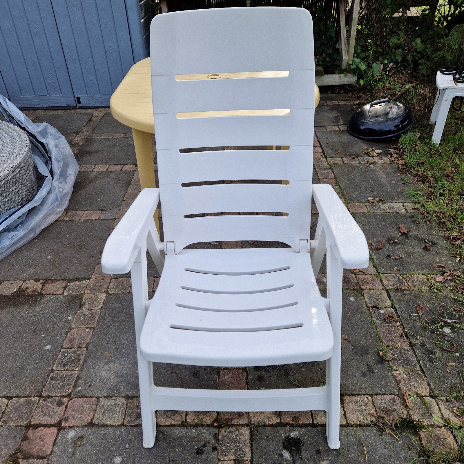 Hartman tuinset: 5 stoelen en 1 tafel, Tuin en Terras, Tuinsets en Loungesets, Ophalen, 4 zitplaatsen, Kunststof, Gebruikt