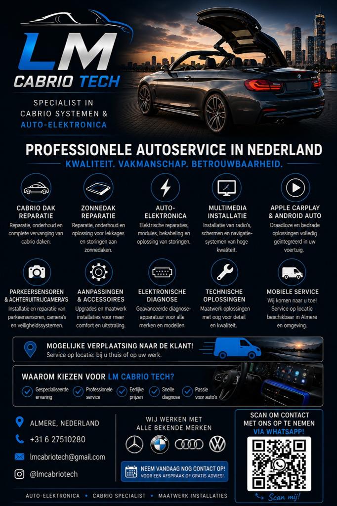LM Cabrio Tech: Auto-elektronica & Cabrio Specialist, Auto diversen, Auto-accessoires, Ophalen, Gebruikt