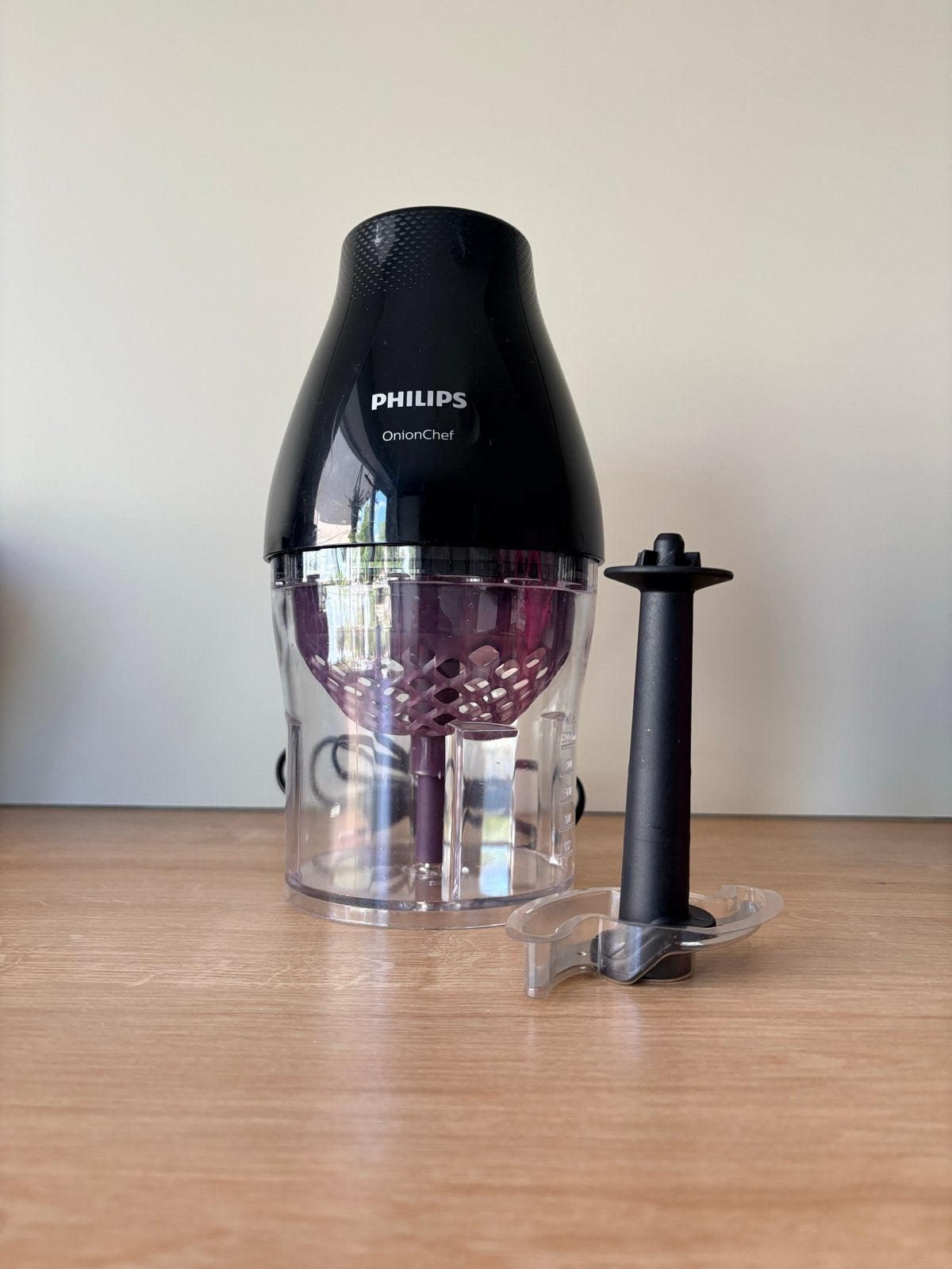 Philips OnionChef hakmolen - Zo goed als nieuw, Ophalen of Verzenden, Zo goed als nieuw, Vaatwasserbestendig, Minder dan 1 liter