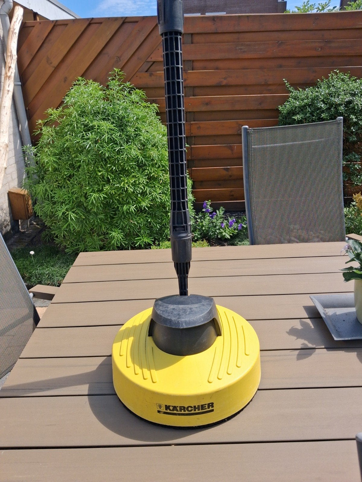 Kärcher Terrasborstel met roterende spuitkoppen.Verlengstuk, Ophalen, Zo goed als nieuw, Kärcher