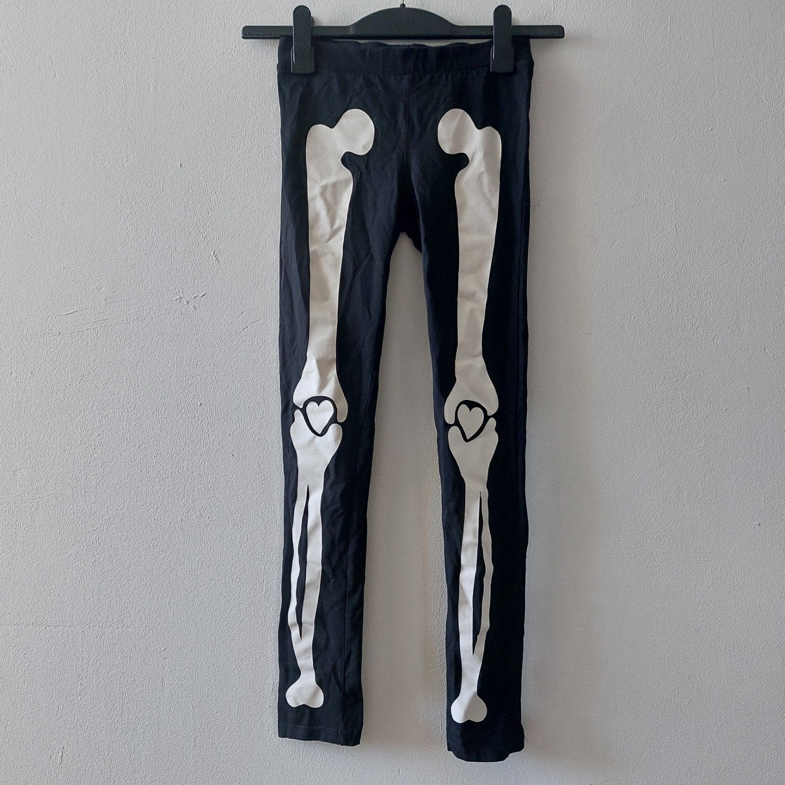 H&M Halloween Glow in the Dark skelet botten legging 152, Broek, Jongen of Meisje, H&M, Nieuw