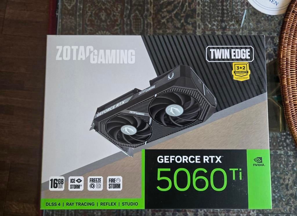 Zotac RTX 5060ti 16gb, Computers en Software, Videokaarten, Ophalen of Verzenden, Zo goed als nieuw, GDDR6, PCI-Express 4