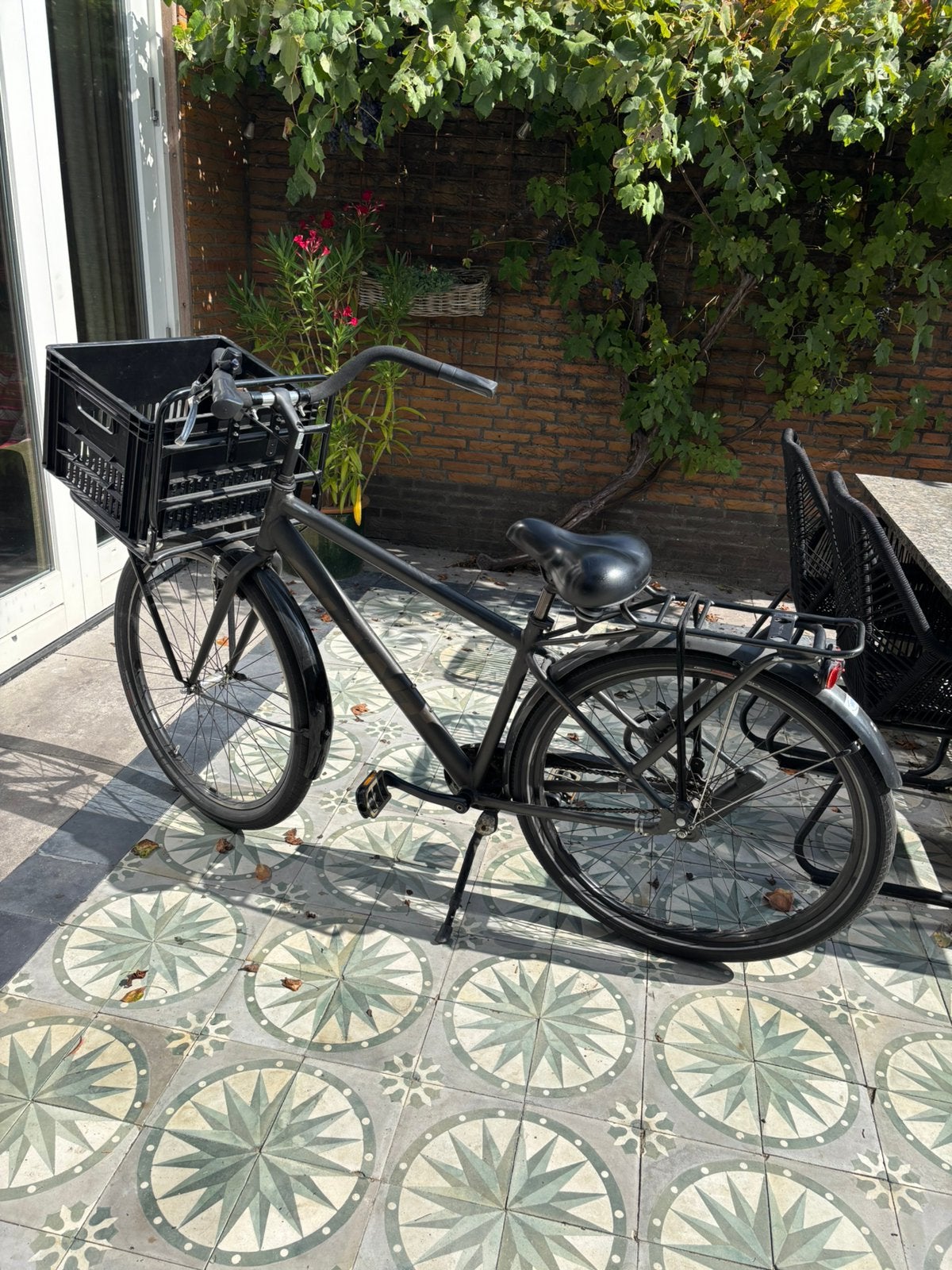 Giant fiets/cruiser met krat en slot, Ophalen, Terugtraprem, Gebruikt, Staal