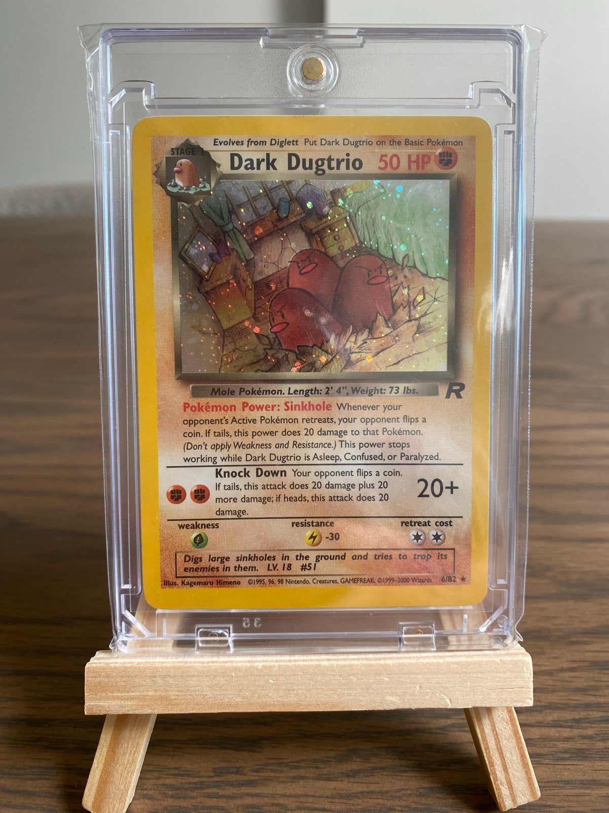 Dark Dugtrio Pokémon kaart (Team Rocket 6/82), Ophalen of Verzenden, Zo goed als nieuw, Losse kaart