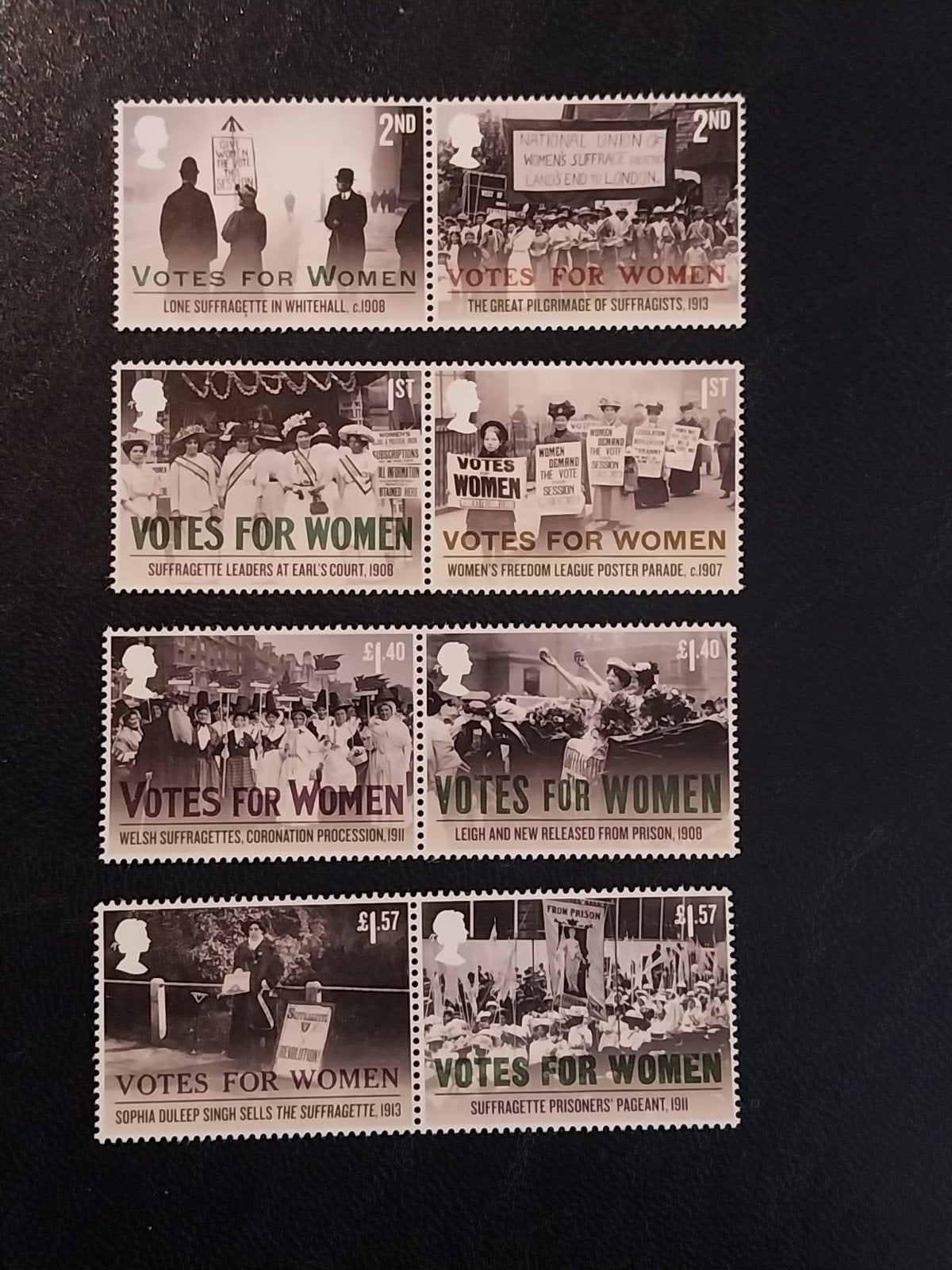 Engeland 4172-4179 vrouwen kiesrecht 2018 postfris onder pos, Postzegels en Munten, Ophalen of Verzenden