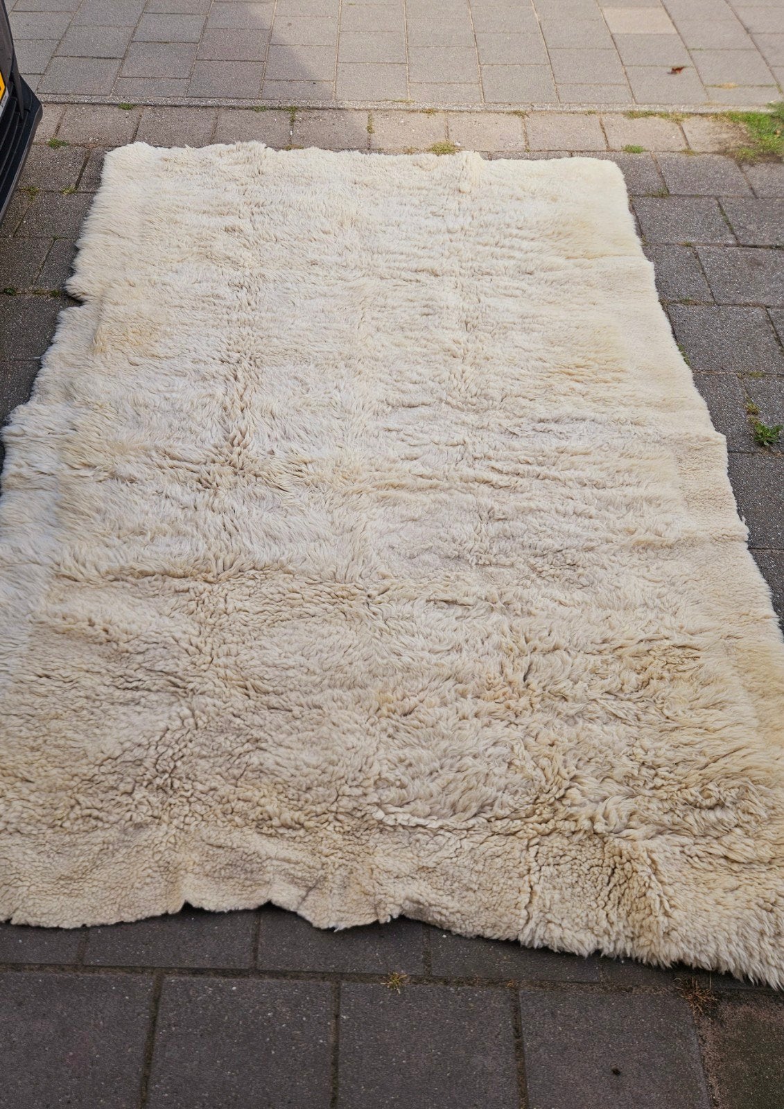 schapen wollen Tapijt. mooie dikke kwaliteit. 180 x 260, Crème, Gebruikt, Schapen wol, 150 tot 200 cm