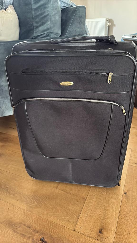 Samsonite koffer, Wieltjes, Gebruikt, Zacht kunststof, 35 tot 45 cm