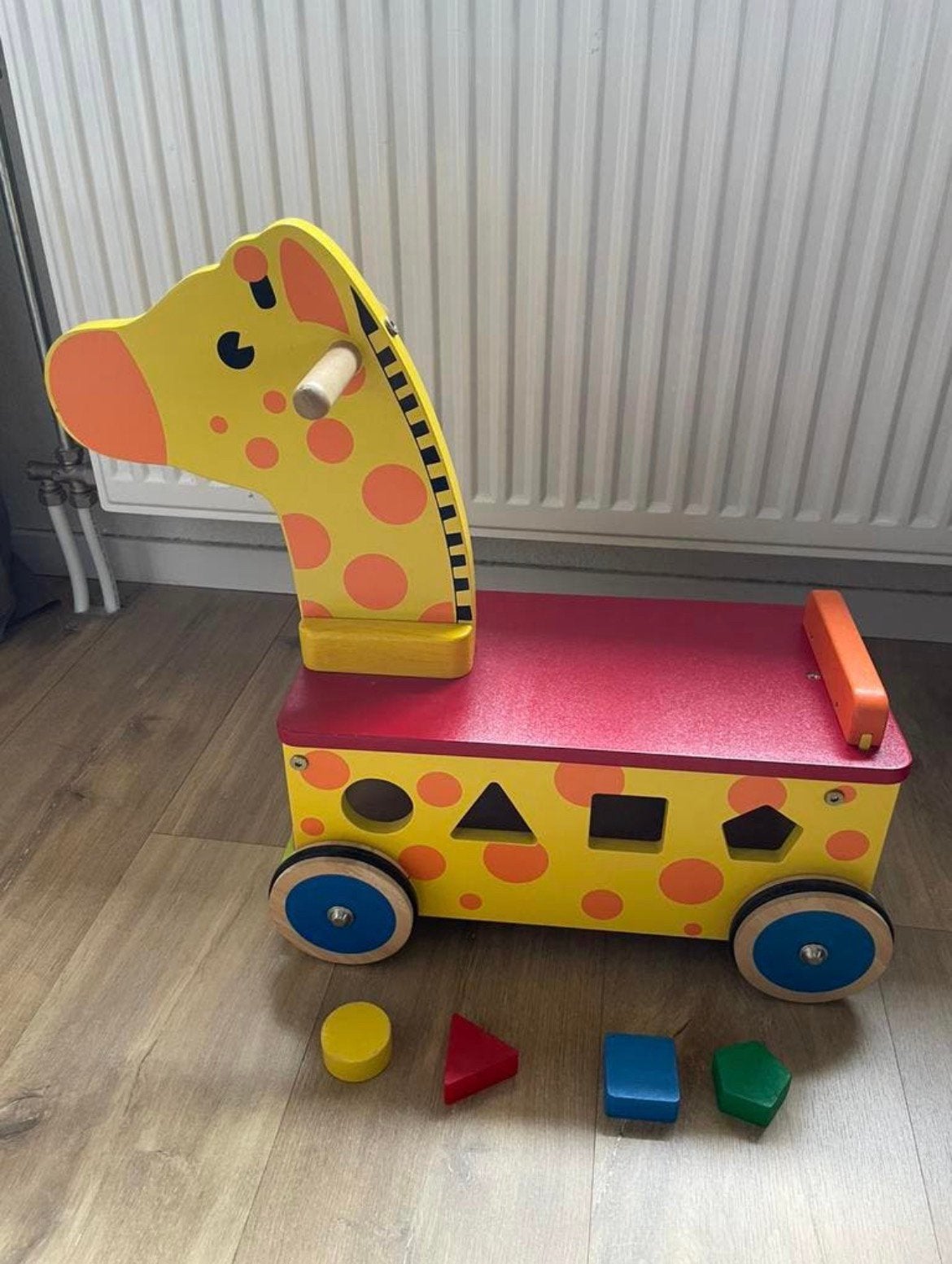 Houten loopauto/giraffe, Ophalen, Gebruikt