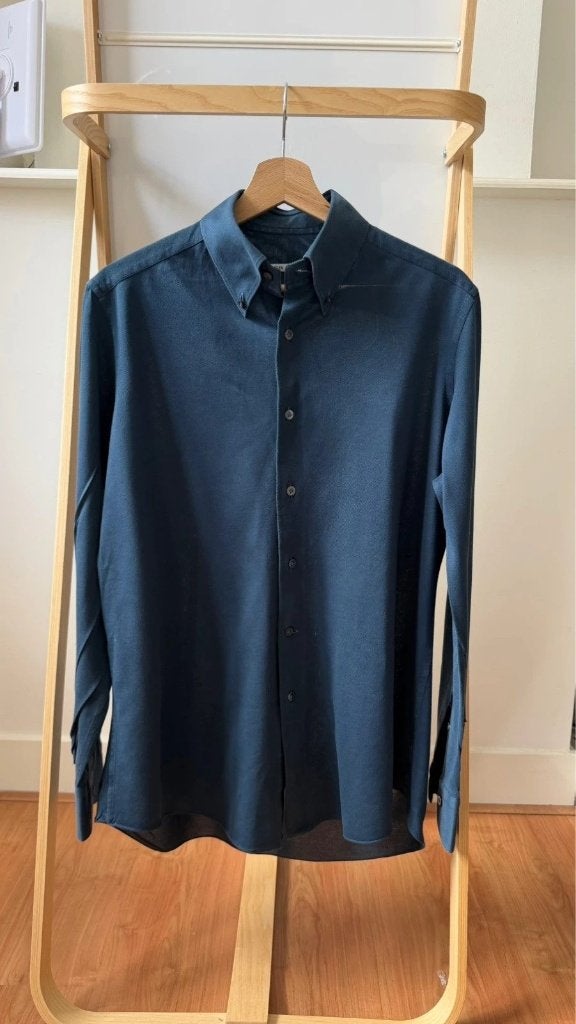 Fray Katoenen Jersey Blauwgroen Shirt Maat 40 Bijna Nieuw, Kleding | Heren, Fray, Halswijdte 39/40 (M), Zo goed als nieuw, Verzenden