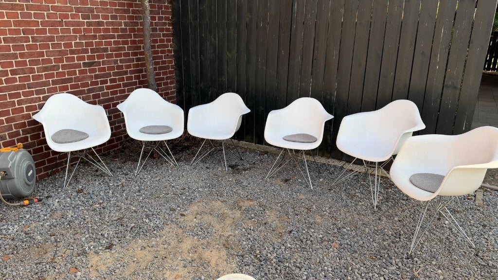 6 kuipstoelen wit, Ophalen, Gebruikt, Wit, Vijf, Zes of meer stoelen
