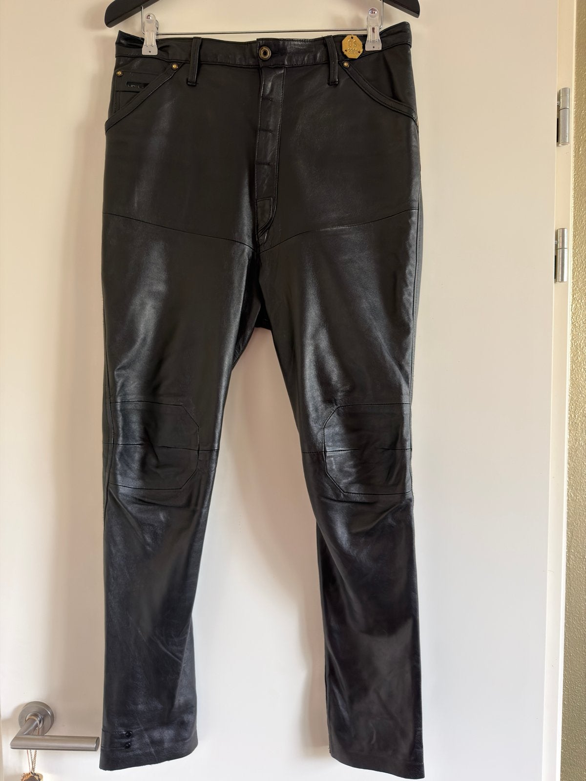 G-Star Leren Barrel Baggy Broek - Maat 28 - Nieuw, Kleding | Dames, Ophalen of Verzenden, Nieuw, Maat 38/40 (M), Zwart