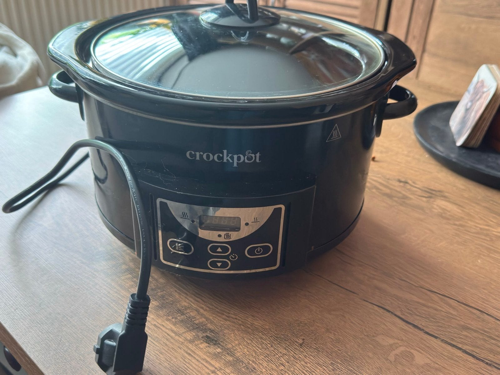 Crock-Pot Slowcooker - Zwart, met timer, Witgoed en Apparatuur, Slowcookers, Ophalen, Timer, Gebruikt