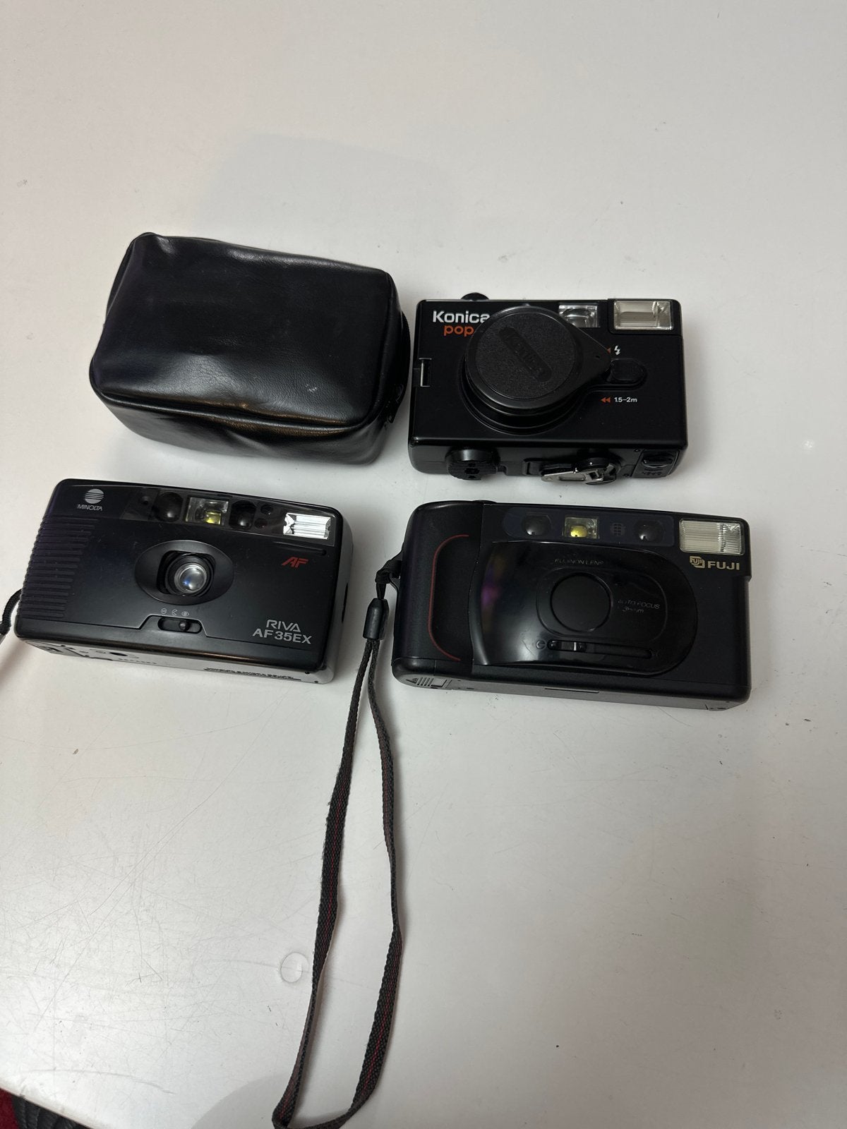 Set van 3 compactcamera's: Minolta, Fuji, Konica, Ophalen of Verzenden, Gebruikt, Compact, Minolta