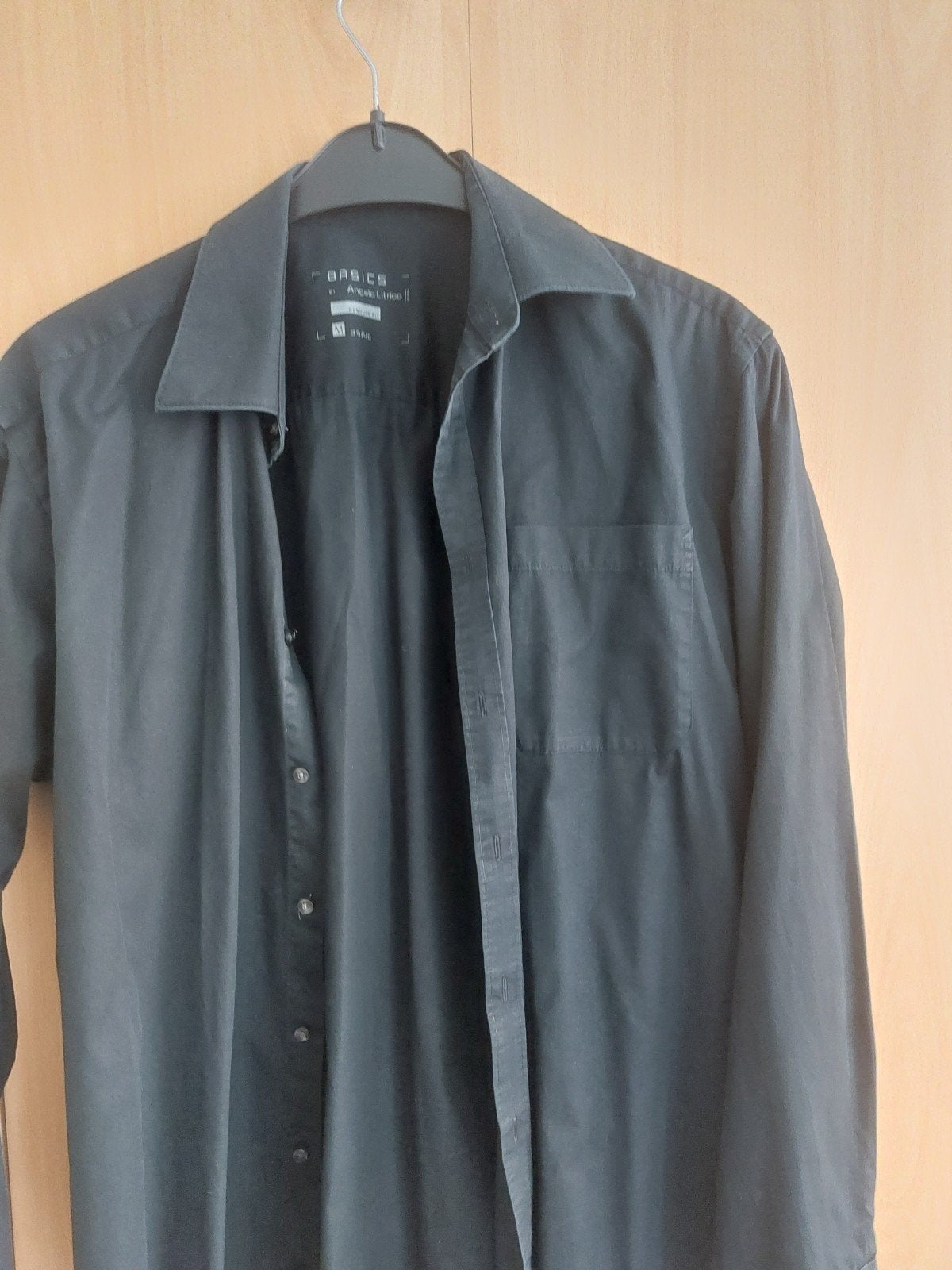 Zwarte blouse Angelo Litrico, maat M, Kleding | Heren, Overhemden, Angelo Litrico, Zwart, Gedragen, Halswijdte 39/40 (M)