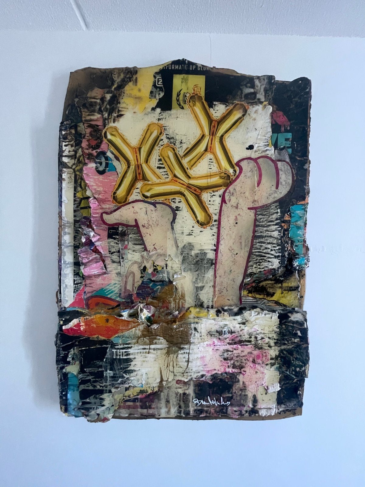 Mixedmedia kunstwerk ‘X-Rated’ - Bram Reijnders, Antiek en Kunst, Ophalen